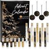 ZJKUBOIS Calendario dell'Avvento 2025 con profumi da uomo, set da 24 fragranze - Include profumo da 35 ml, oli essenziali e diffusore per auto, regalo di Natale per uomo