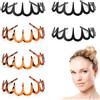 QOMJUFA 6 fasce a zig zag con denti di squalo, pettini per capelli, fasce a onda in plastica, accessori da donna, fasce a onda per bambine