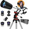 MEEZAA Telescopio, Telescopio Astronomico Professionale Potente per Adulti, 90 m