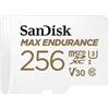 SanDisk MAX ENDURANCE Video Monitoring for Dashcams & Home Monitoring 256 GB mic