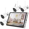 JORTAN Kit Videosorveglianza WiFi NVR 4 Canali con Monitor 10" Full HD JORTAN V1808F25-