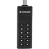 VERBATIM CORPORATION VERBATIM Keypad Secure USB-Stick - USB Type-C - 128GB - memory-stick with passco