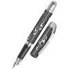 Online Penna a inchiostro College Silver Phoenix│ Penna stilografica ergonomica per la scuola │ piuma media, parte soft grip │ per cartucce d'inchiostro standard │ ricaricabile │ ideale per bambini