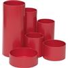 MAUL Portapenne rosso MAULtubo Recycling organizer scrivania 6 scomparti