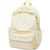 Generico Polka Dot Backpack Lace Backpack Y2k Aesthetic Large Laptop Daypack (Yellow,Without charm)
