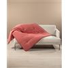 Caleffi - Plaid Scaldotto Coperta Divano 130x170, Corallo, Made in Italy