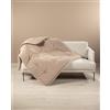 Caleffi - Plaid Scaldotto Coperta Divano 130x170, Tortora, Made in Italy