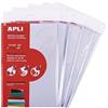 APLI 19654 - Fodera per libri con patta regolabile in PVC. Misura 300 mm, 120 µ. Maxi confezione da 15 pezzi