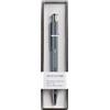 Miquelrius - Penna a sfera in metallo, Inchiostro olio Nero, Dimensioni 130 x Ø15 mm, Collezione Back2Basics, Boli Nero grigio e argento