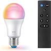 WiZ Bianco e Colore 60W E27 A60 Forma standard 1 pezzo + Telecomando