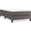 vidaXL Struttura letto grigia 90x190 cm in Similcuoio
