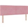 vidaXL Testiera Rosa 144 cm Velluto