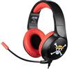 Konix Cuffie da gioco, design KONIX One Piece Luffy, con cavo, jack da 3,5 mm, PC, PS4, PS5, Switch, Xbox, cavo da 1,5 m