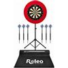 Keltik Set completo per freccette Keltik Dart: bersaglio da freccette professionale, freccette, tappetino, anello e supporto