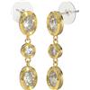 SANICO Srl BJT417 ORECCHINI DROPS/CRISTALLI BIANCHI 30MM GOLD PLATED