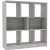 vidaXL Libreria Grigio Cemento 97,5x29,5x100 cm in Legno Multistrato
