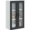 vidaXL Mobile in vetro da parete PORTO Nero 60 x 31 x 100 cm