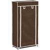 vidaXL Scarpiera in Tessuto Richiudibile 58 x 28 x 106 cm Marrone