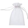 DAHI 50 pezzi Sacchetti in organza 15x20cm Bianco Trasparente Sacchetti Portaconfetti per Bomboniere Comunione Matrimonio Compleanno Gioielli Bustina Natale Regalo