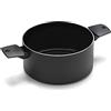 Moneta Recy Casseruola 2 Manici 24 cm Ricicla 64 Lattine, Net Induction, Nero, Corpo Alluminio 100% Riciclato