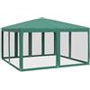 Generic Tenda da festa con 4 reti da 3 x 3 m, gazebo in acciaio con