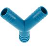 TOYANDONA Raccordo a Y per Barca, Connettore di Ricambio per Drenaggio | Tubo Pompa e Scarico Pavimento, Struttura Corrugata Flessibile, Abs Blu, per Impianti Nautici