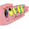 Generic 5 Pack Mini Spoon Metallo 3.5g 3.5cm Esche Pesca Amo Singolo | Struttura Rigida Colorata Movimento Affondante Per Trota Persico Fiume Lago Torrente Acqua Dolce