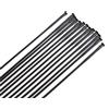 GMZQSN 12 raggi super leggeri per bicicletta, trazione dritta 14G, in acciaio inox T302+, a triplo spessore | nero, per ruote da strada e MTB in carbonio (262-300 mm) (270 mm)