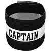 PATIKIL Capitano Fascia Braccio, Elastico Braccio Fascia per Calcio Squadra Allenamento, Nero
