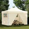 Generic Tenda allungabile 3 x 4,5 m con 4 pareti laterali, crema
