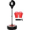 Generisch Punch Ball - Palla da boxe | Speed Ball Boxing Bag | Palla con velocità di perforazione, regolabile per allenamento di boxe, sacco da boxe autoportante con supporto