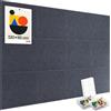 Turfson Grande bulletin in sughero da parete 120 x 90 cm, confezione da 12 piastrelle da parete in feltro con 60 aghi, 50 pastiglie adesive sicure e rimovibili, bacheca decorativa per ufficio, scuola e tempo