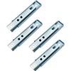 LIKERAINY Connettori dritti in metallo leggeri da 120 x 32 mm, per testiera del letto, ganci ad incastro, staffe di interblocco, per mobili, divani, letti, montaggio a parete, 4 set