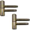 VERSHY Cardine per porte 2 pezzi Einbohrband ø 16 mm - Renovierband per porte in legno sagomato, metallo nichelato opaco, portata 40 kg, 2 pezzi - Cerniera per porte interne e ante in legno (2, Giallo)