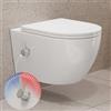 HOROW Taharet WC doccia con ugello integrato, sedile sospeso senza bordo, funzione bidet, doccia con rubinetto