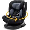 Osann Eno360 S 2 i-Size - Seggiolino girevole per bambini, 40-150 cm, riboarder con Isofix, seggiolino auto - Nero