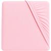 Dudu N Girlie 100% cotone jersey mini, coprimaterasso per lettino, 50 cm x 100 cm, rosa
