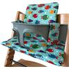HANELLE Cuscino per Seggiolone Bebè Compatibile con Stokke Tripp Trapp, Imbottito, Impermeabile, Lavabile, Fodera Antiscivolo HANELLE (PESCI)