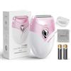 TOUCHBeauty Rasoio Elettrico Donna, Mini Rasoio Donna 2 in 1 Depilatore Elettrico,Rifinitore di Precisione per Corpo Gamba/Mano/Bikini/Ascella,Portatile, Indolore AG-1459ADE