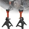 UISEBRT Cavalletti regolabili in altezza 28 - 42 cm, professionale per cambio pneumatici, portata 3 T, supporto con linguetta di sicurezza e cuscinetti in gomma, per auto, camion e camper, 2 pezzi