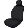 Norris Coprisedile Singolo Universale per Auto/SUV Nero in Cotone Soft, Protettivo, Lavabile, Compatibile con Airbag, Installazione Rapida, Adatto a Sedili Standard con Poggiatesta Regolabile