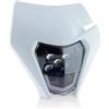 Generico LED Faro Anteriore Universale Motocross Mascherina Moto con Faro V-Face Universale Cross Enduro Supermoto Bianco