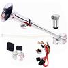 YIYDA Tromba per auto Tromba d'aria Tromba per camion 150db Air Horn Tromba monotubo argento zinco cromato Tromba da 45cm Altoparlante Tromba d'aria con compressore Car Horn per 12V Car Boat Train ect