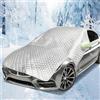 FFTANXS Protezione parabrezza auto, 230 x 242 cm, carrello Windshield Cover, protezione luna auto ghiaccio con paraorecchie riflettenti, anti neve, UV, adatto per la maggior parte dei modelli, universale e
