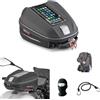farbrothersonline COMPATIBILE CON DUCATI DIAVEL 1200 KIT BORSA GIVI+FLANGIA TANLKLOCK DA SERBATOIO MOTO 6 LITRI CON PORTA NAVIGATORE-CELLULARE-GPS 240X290X170MM RESISTENTE ALL'ACQUA