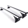 Farad Barre portatutto Aerodynamic Silver in alluminio della Farad con kit Lux compatibile con Dacia Duster 5 porte anno 2018-2023 con corrimano alto