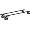 DRIVE FREE Barre portatutto Omega in acciaio compatibile con VOLKSWAGEN Transporter/Multivan (T6) porte anno dal 2015 in poi con tetto liscio