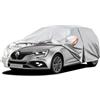 Kayme Telo Copriauto da Esterno, Compatibile con Renault Megane Schrägheck (1999-2025), Copertura a 6 Starti per Impermeabile Anti UV Anti Vento Antipolvere, Telo Copri con Cerniera e in Cotone.