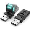 HENGBIRD 2 Pezzi Mini Luce LED USB Auto Luce USB Luce USB Auto LED USB Autos con 7 Colori 5 Angoli Luci Ambiente Autos per Console Poggiapiedi e Interni