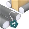 VOUNOT® Set di 4 Paraspifferi Sottoporta 96cm Isolante Termico, Paraspifferi Porta Universale Tagliabili, Anti Corrente d'Aria e Rumore, Isolamento Acustico, per Porte Ingresso e Interne, Grigio
